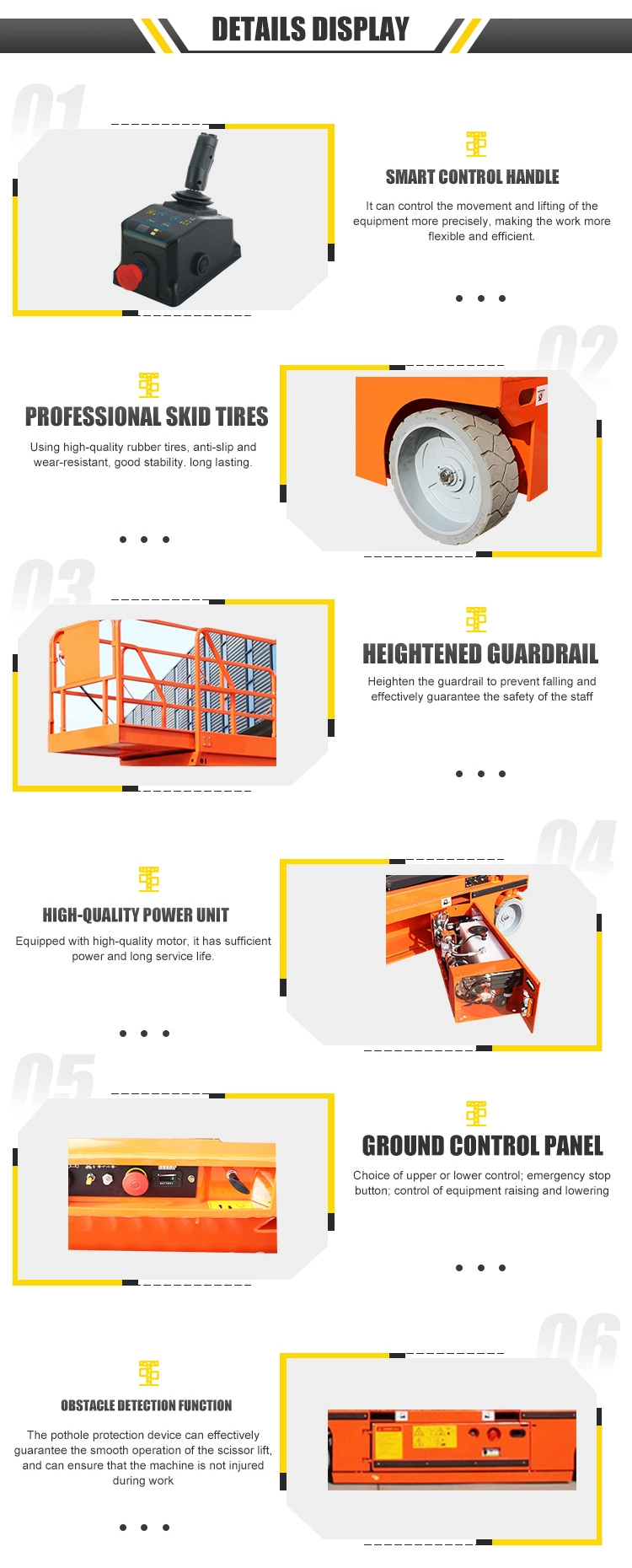 China Daxlifter Multiple 6-16m Hydraulic Self-Propelled Scissor Lift with CE Approved