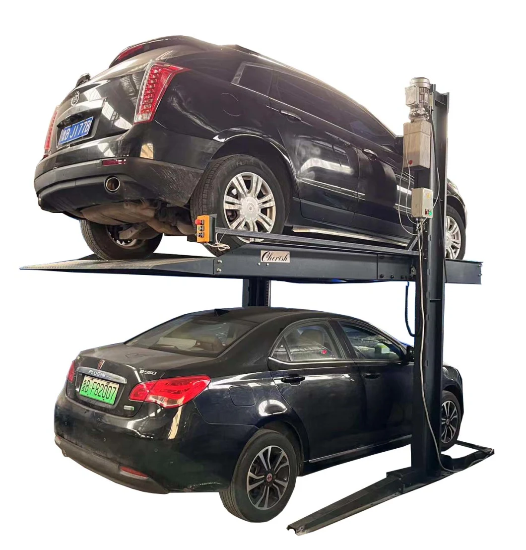CE Approved Hydraulic Vertical Elevator Garage Vehicle Storage Park System Scissor Auto Stacker Two Four Post Hoist Double Level Car Parking Lift