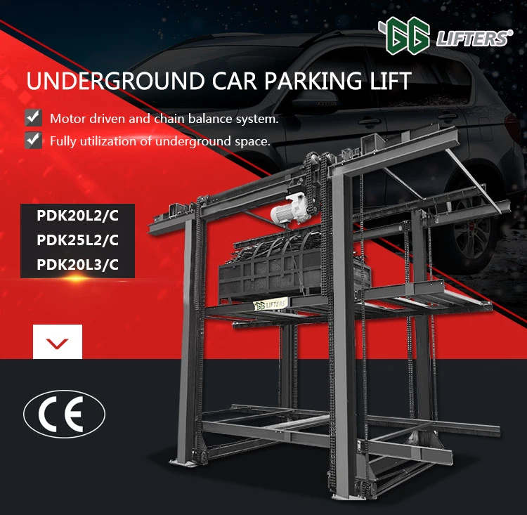 CE Automatic Underground Car Parking Lift Pit Car elevator lift parking system