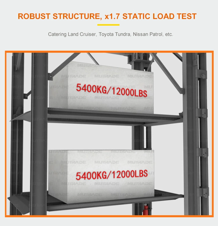 Hydraulic Quad Vehicle Stacker SUV Parking Four Post Car Storage Parking Lift