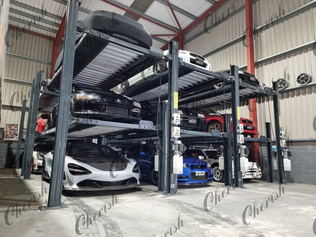 CE Certified Factory Sale Multi-Level Hydraulic Triple Vehicle Hoist Storage Stacker Syestem 2 4 Post 3 Level Car Elevator Parking Lift