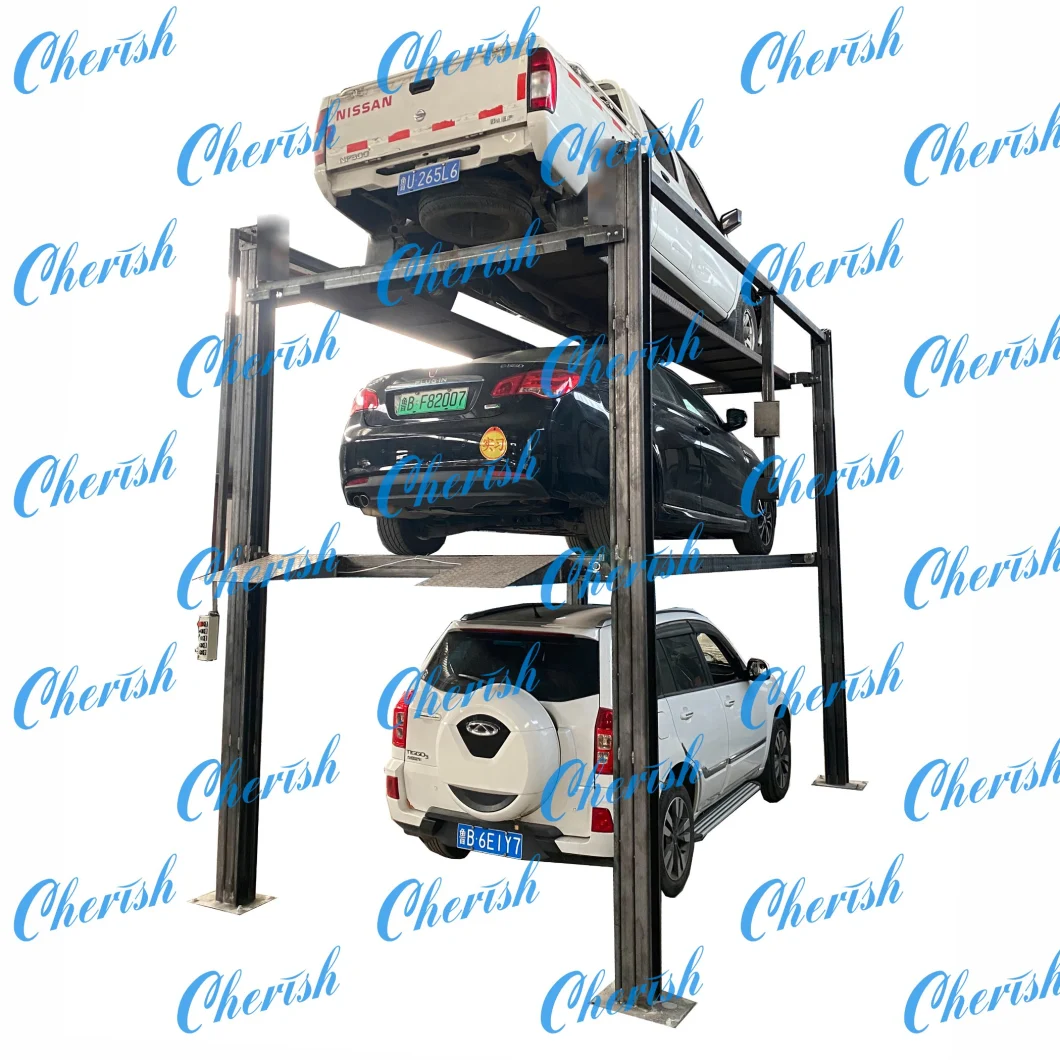CE Certified Garage Triple Car Stacker Hydraulic Vehicle Parking Lift