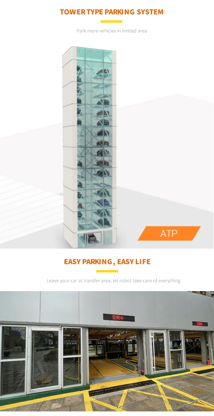 Max 35 Floors 70 Car Spaces Hydrauluc/Motorized Fully Automatic Parking System Automated Tower Parking System
