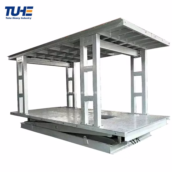 CE Customized Heavy Duty Double Desk Underground Villa Garage Vertical Vehicle Hoist Hydraulic Electirc Fixed Stationary Scissor Home Car Parking Lift