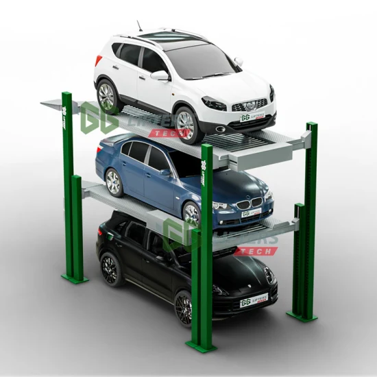 4 post car parking lift triple stacker parking lift auto lift hydraulic car parking system CE automatic car parking lift
