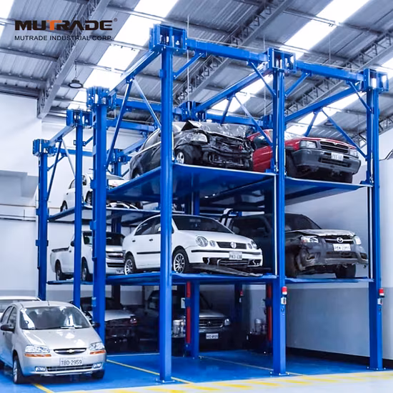 Hydraulic Parking Quad Vehicle Storage Car Triple Stacker Three Level Parking Lift