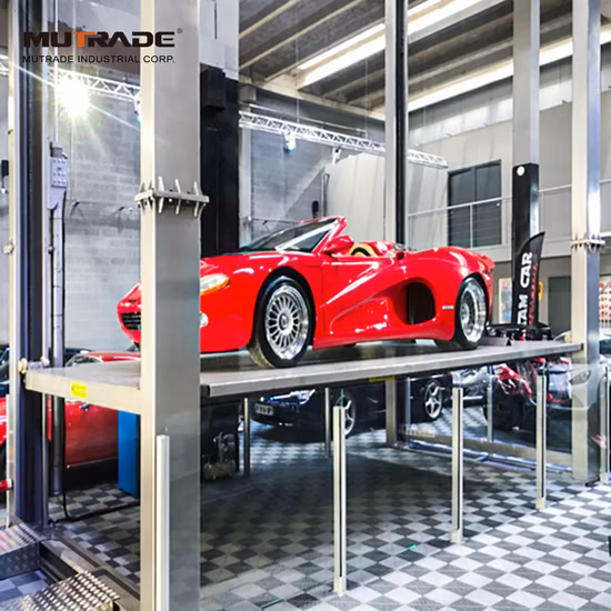Custom-Made 4 Post Type Floor to Floor Elevator Lift Platform Car Parking Lift
